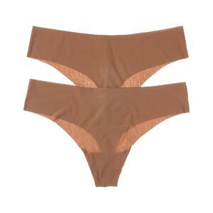 Commando® Womens  2Pk Butter Thong, Brown